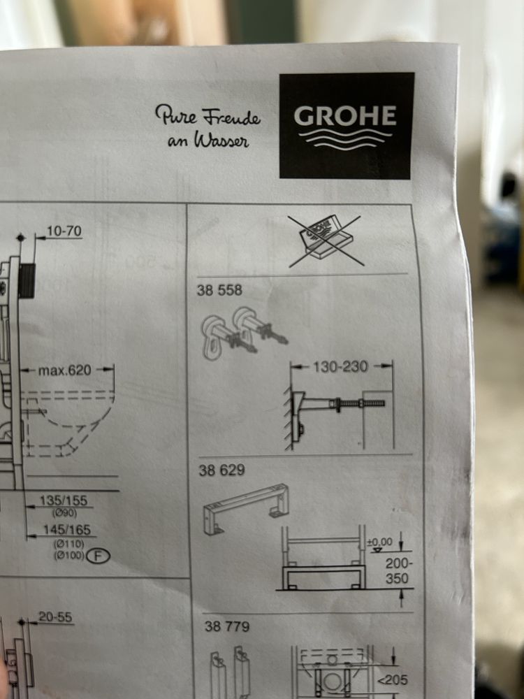 Крепежни планки за структура за вграждане GROHE