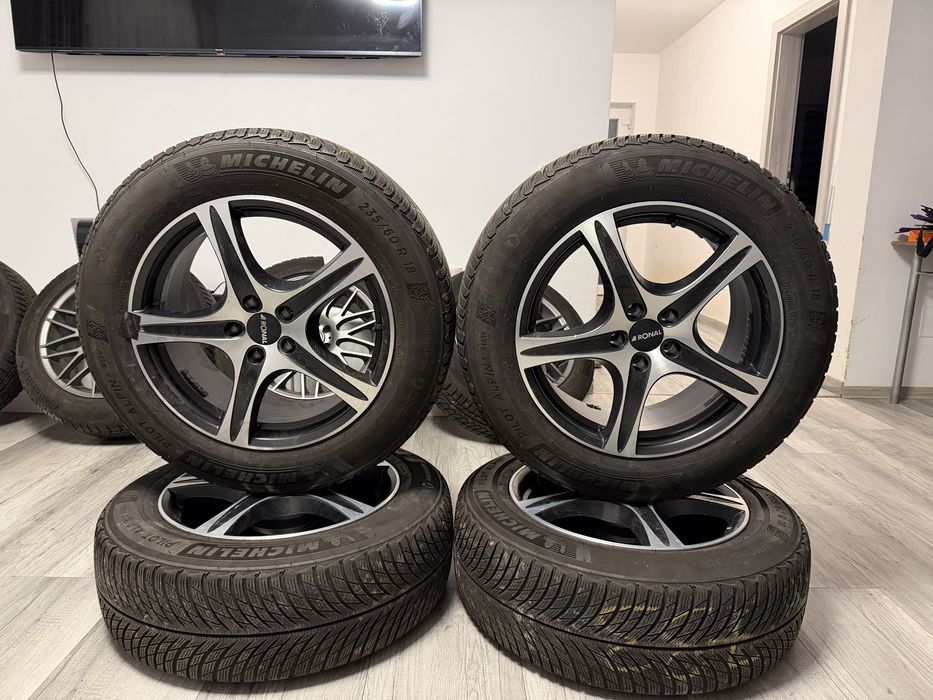 Jante 18” 5x108 ET35 Ford Kuga Volvo XC60 cu iarnă Michelin