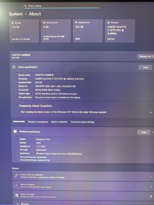Kit MSI Z77A-G43, i7 3770, 16GB DD3, Cooler Processor