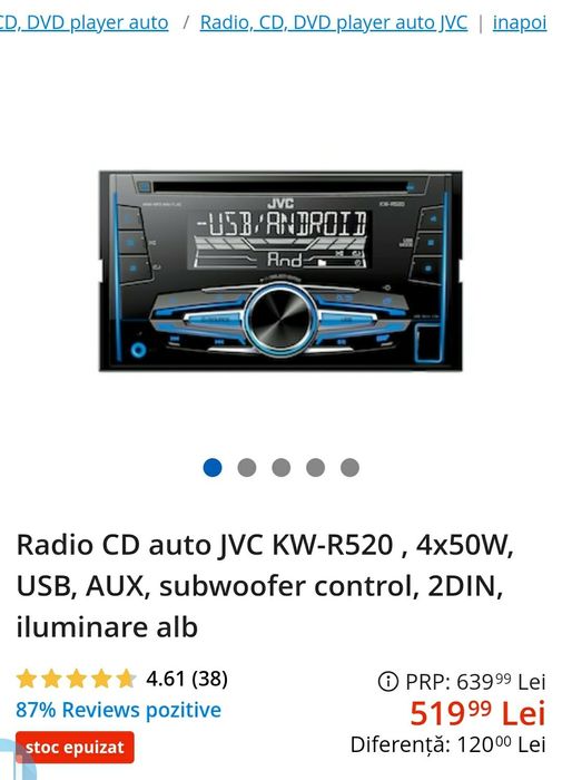 Mp3 jvc  kw-R520