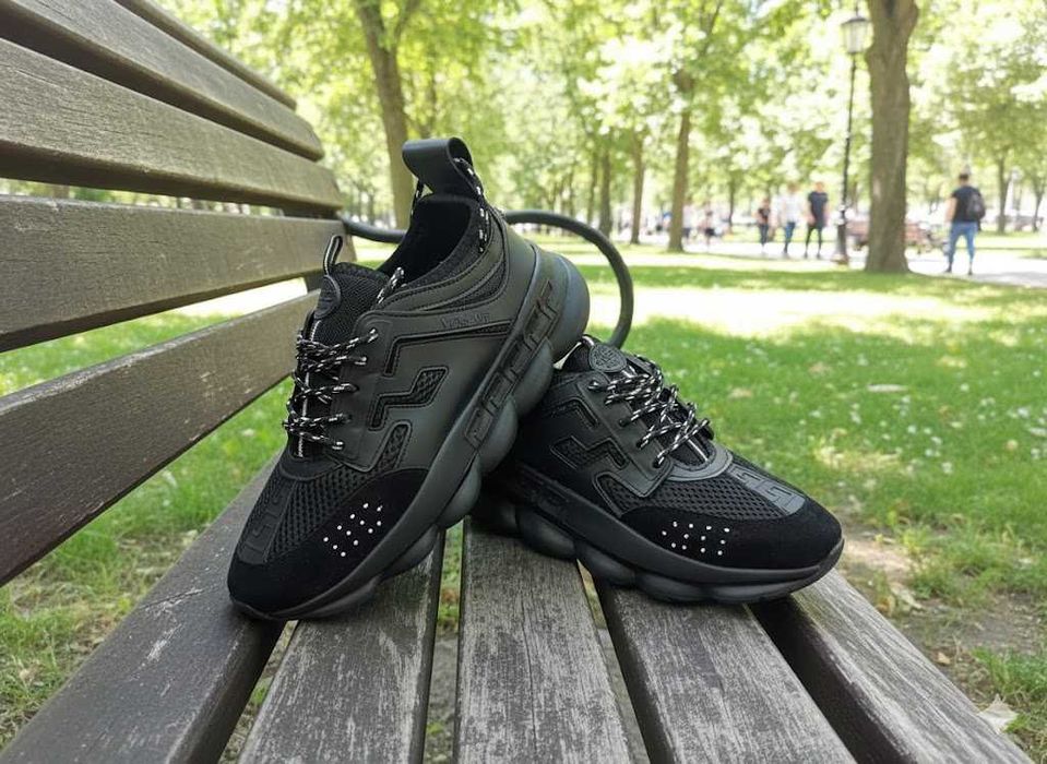 Adidasi Versace Chain Reaction Negru - Adidasi Unisex