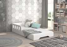 Pat copil cu saltea MALU 140x70 Alb sau Sonoma (la alegere)