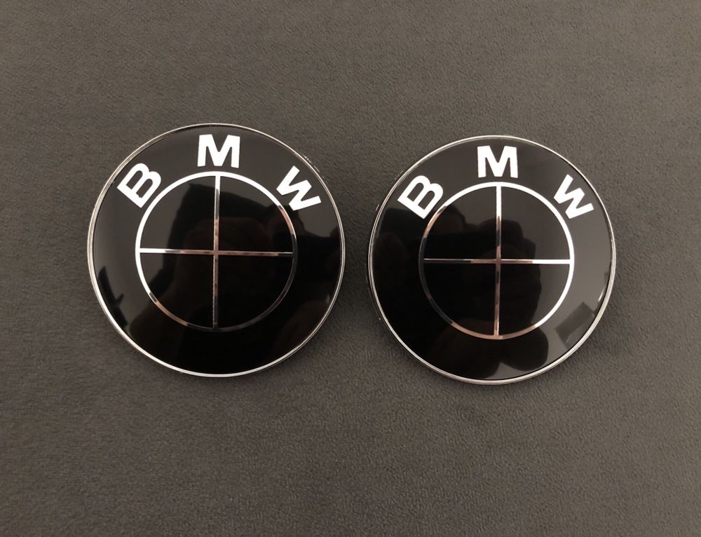 Set embelme stema logo Bmw full black Seria 5 6 7 X1 X3 X5 X6 E60 E70