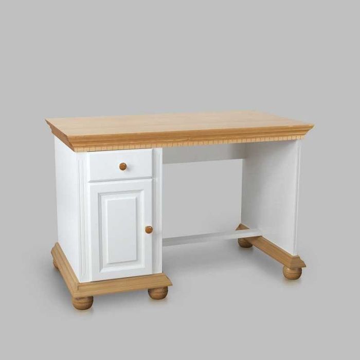 Set masa si etajera pentru birou Bucovina, lemn masiv