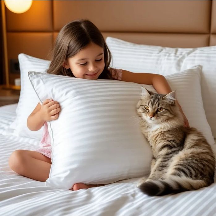 "Uyqu uchun 50×70 sm yostiq, halafiberli, yumshoq va uzoq muddatli