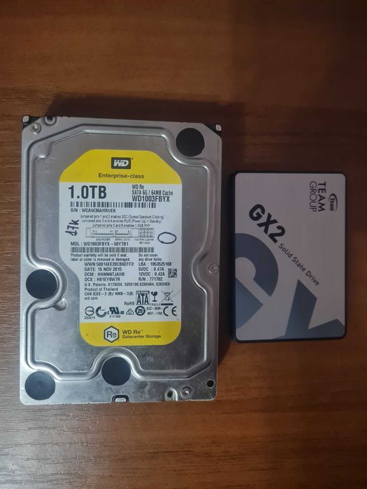 Продам SSD 512gb и HDD 1tb