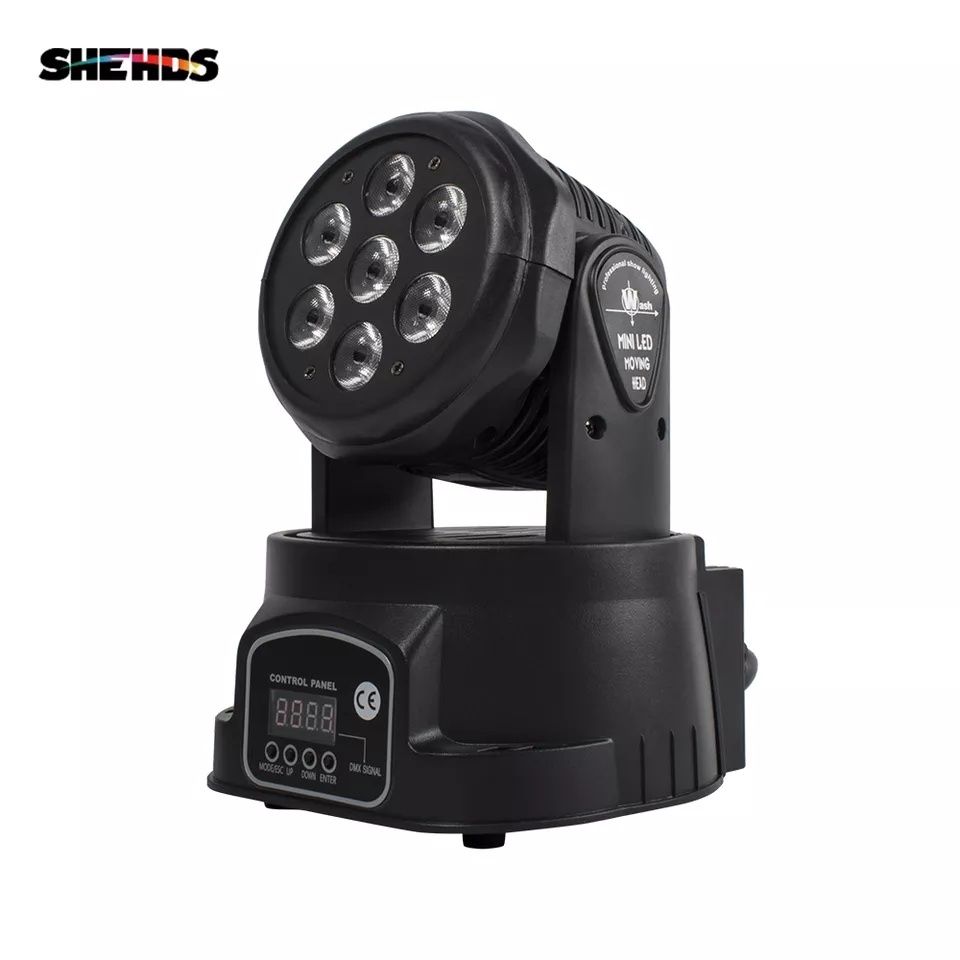 Светлинен ефект въртяща се глава 7x12W, mini moving head 3бр.