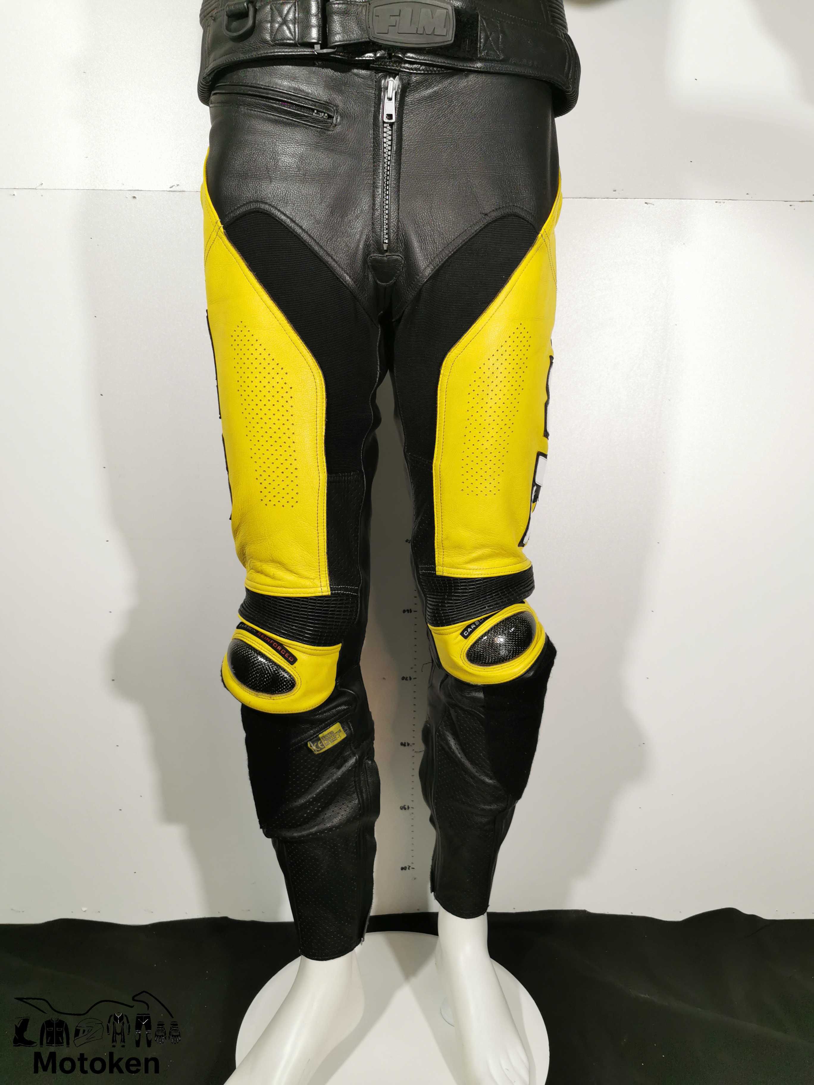 Costum moto piele FLM cu cocoasa marime 50