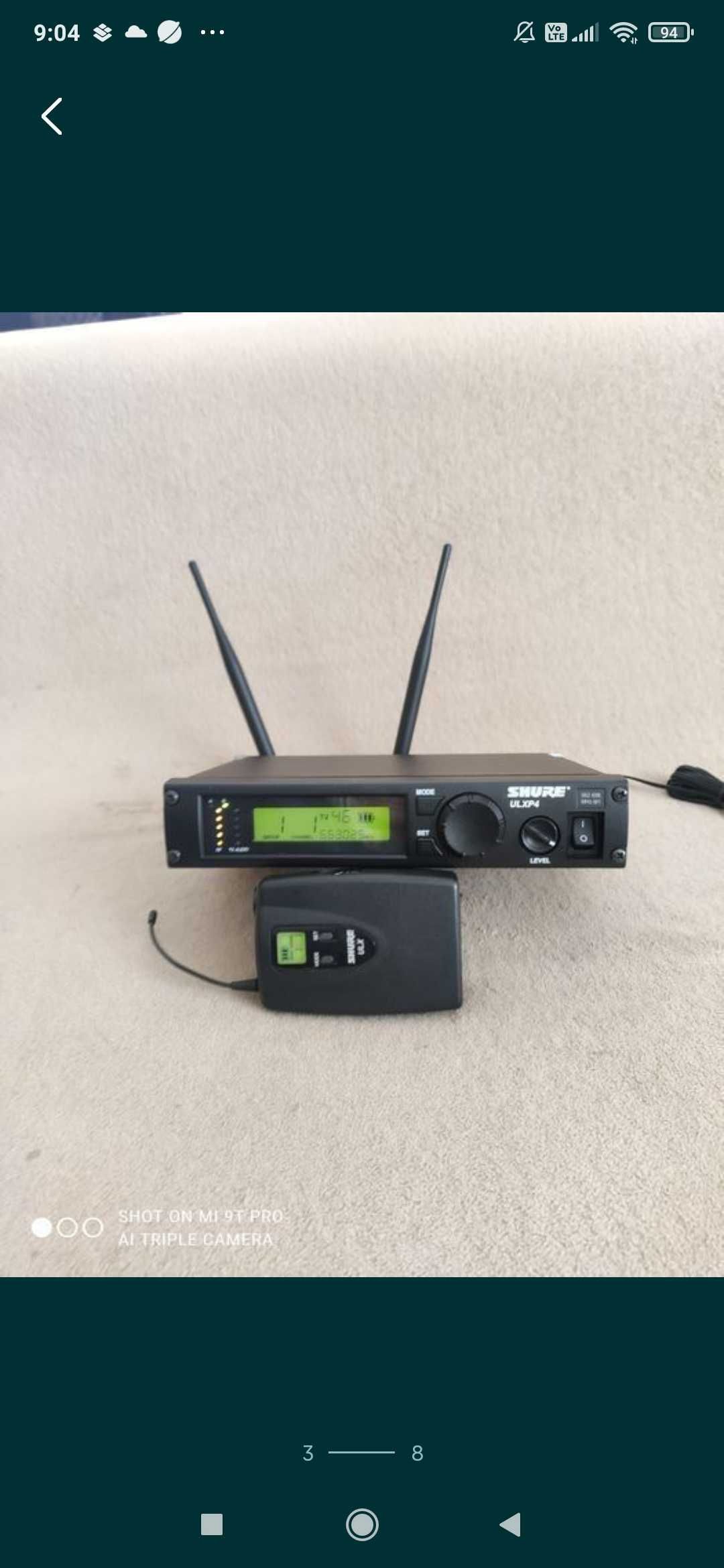 Shure ULX P wireless instrument lavalieră trompeta saxofon vioara