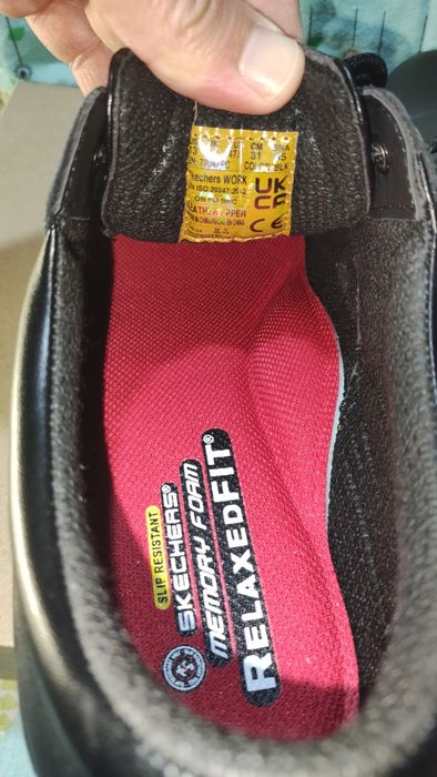 Здрави и удобни мъжки половинки от естествена кожа Skechers №46