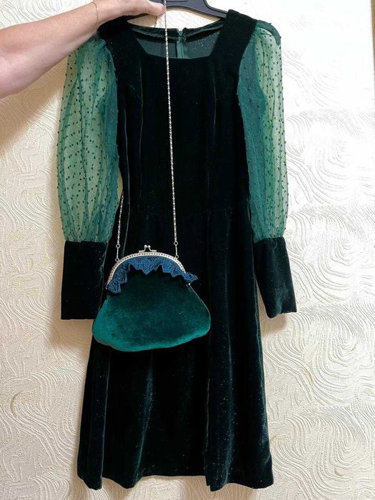 Вечернее-Нарядное Платье ручной работы с сумочкой