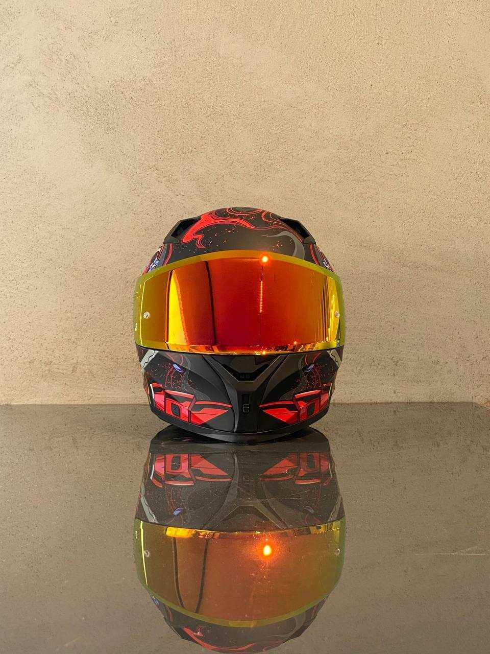 Б\У Шлем ILM Z501 Armour Red + Перчатки Vemar
