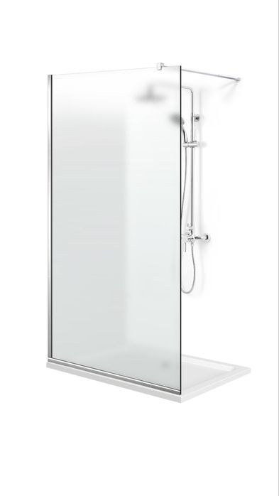 Paravan dus walk-in Aqua Roy INOX sticla 8 mm mata, securizata