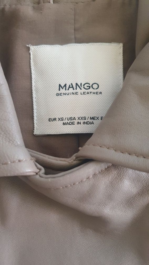 Страхотно яке от естествена кожа MANGO