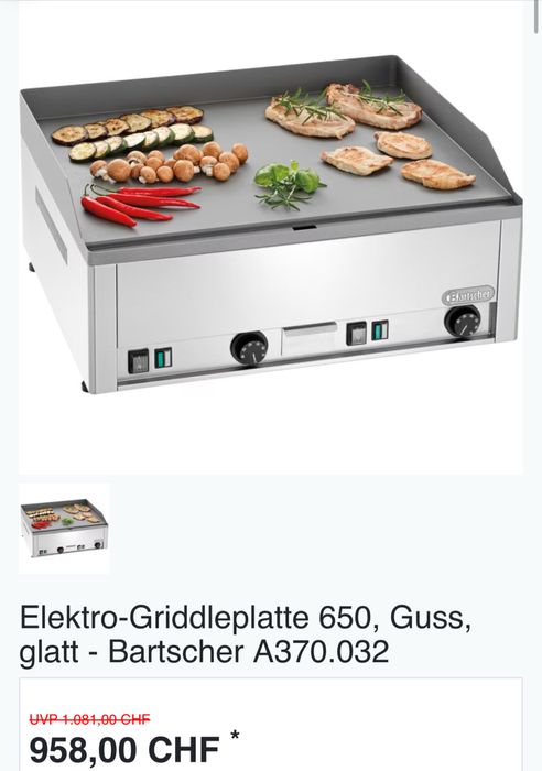 Plită electrică 650, fontă, netedă