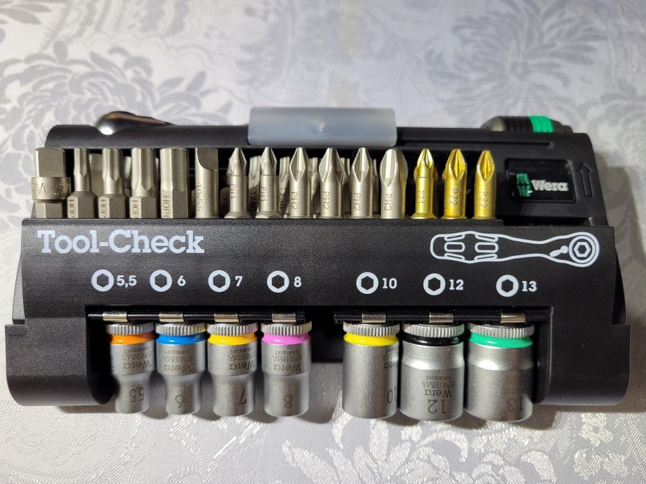 Trusa cap chei tubulare cu biti Tool-Check 38 piese, Wera