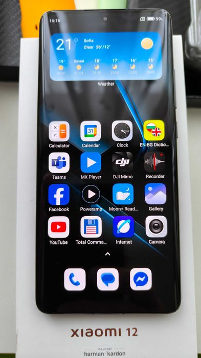 Телефон Xiaomi 12, 8GB/256GB Gray - отличен