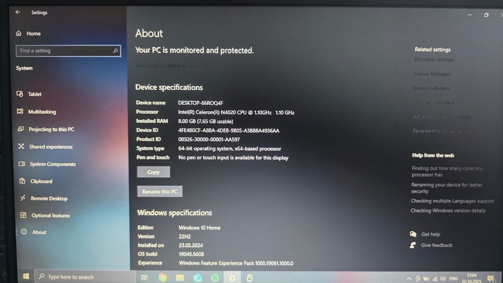 Laptop Lenovo ideapad 1