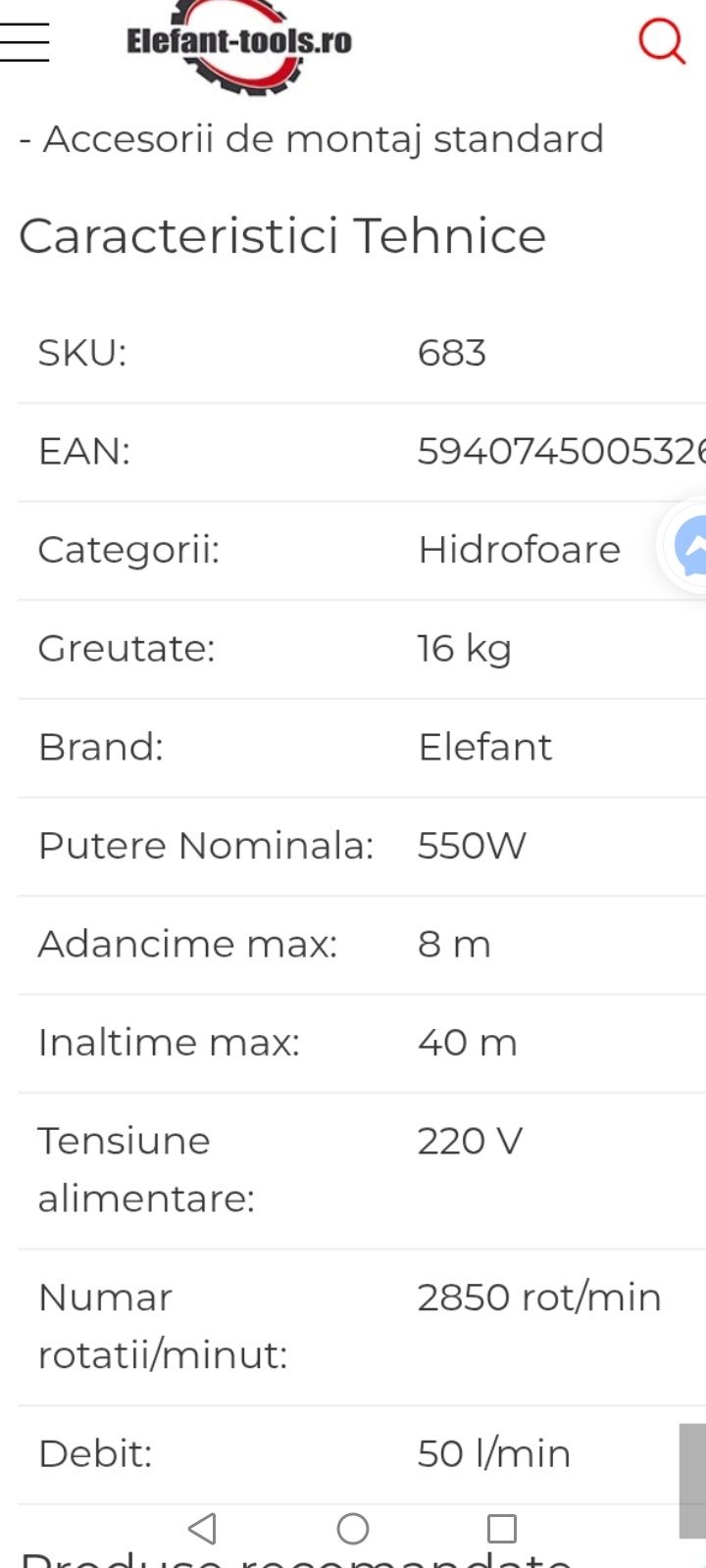 Hidrofor Elefant Autojet 80S
