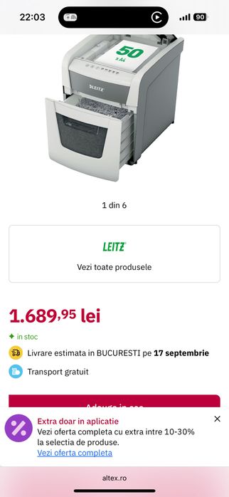 Distrugator documente  LEITZ IQ Small Office P4