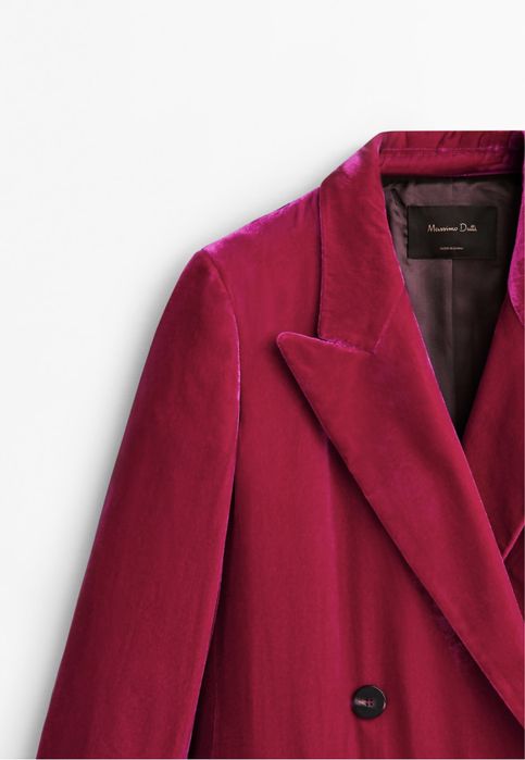 Sacou din catifea Massimo Dutti
