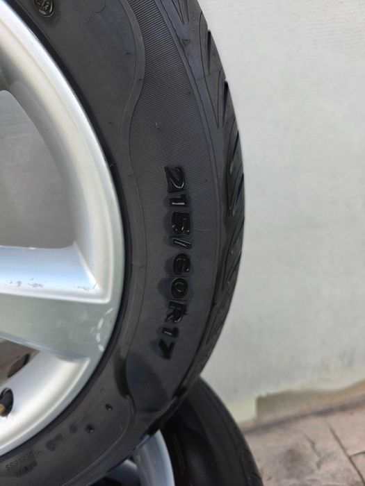 Set 4 jante aliaj 5x114,3 Qasqai Hyundai Tucson cu anvelope 215/60/17
