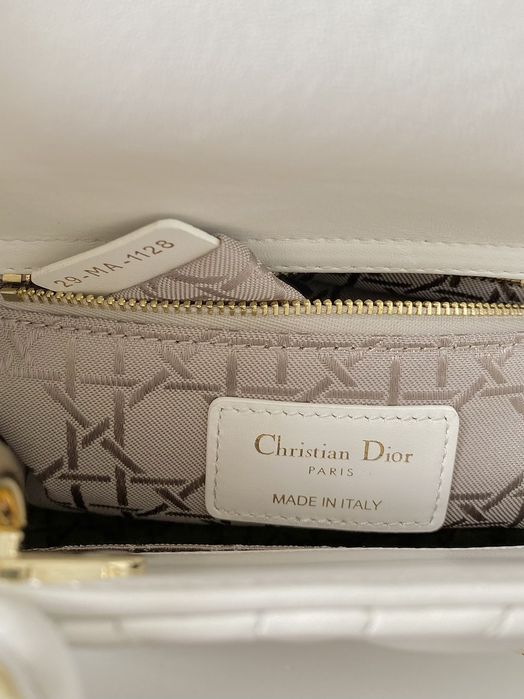 Geanta Christian Dior Lady 20cm alb, Premium