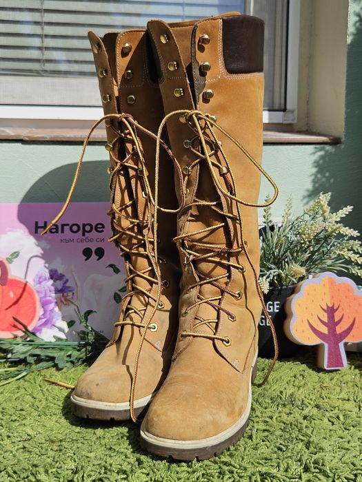 Timberland високи ботуши от кожа N39