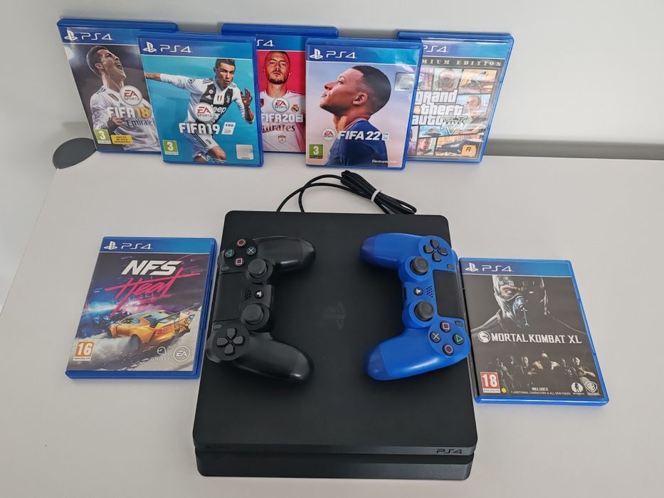 PlayStation 4 Slim – 1TB + 2 manete + 7 jocuri