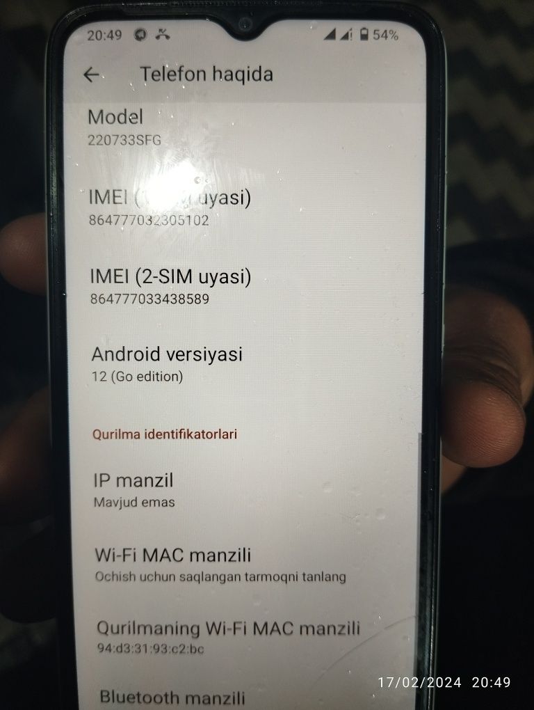 Redmi A1+ holati alo