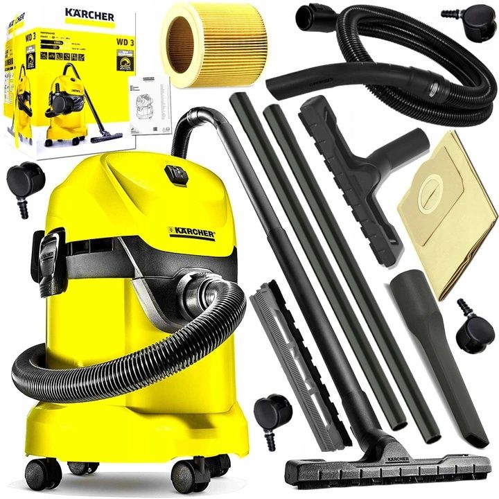 Хозяйственный пылесос Karcher WD3.
Настоящее немецкое качество.