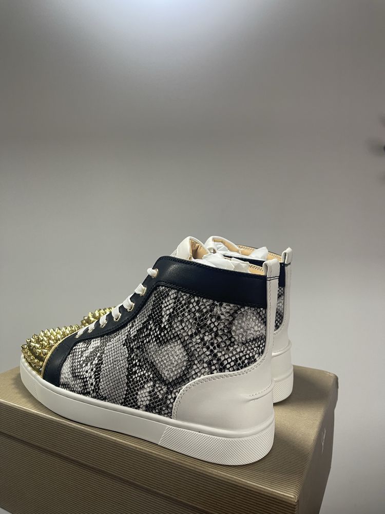 Christian Loublutin High Animal Print Gold