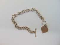 Bratara si charm inima din argint