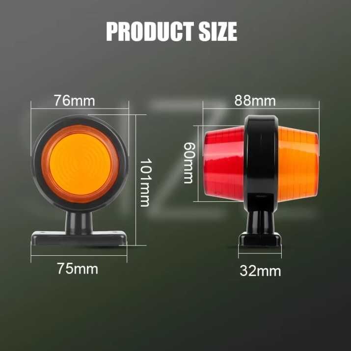 2 Броя 12-24V LED ЛЕД Диодни Странични Рогчета ТАКОЗ Странични Габарит