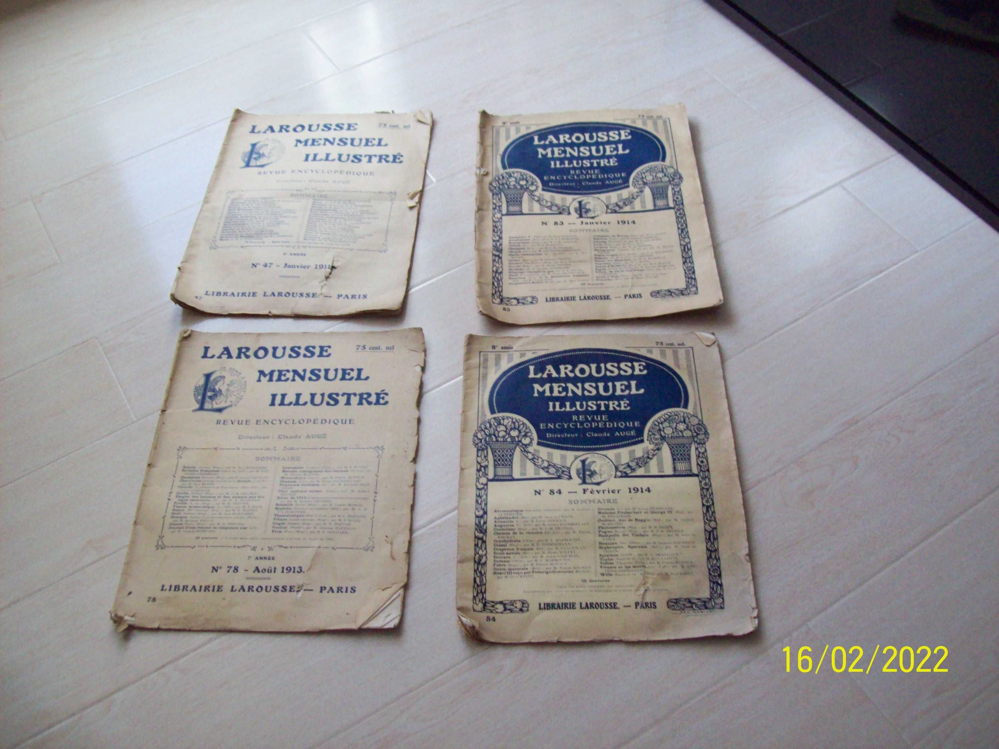 Vintage 1911  lot 4 reviste vechi revista  Larousse Mensuel Illustre