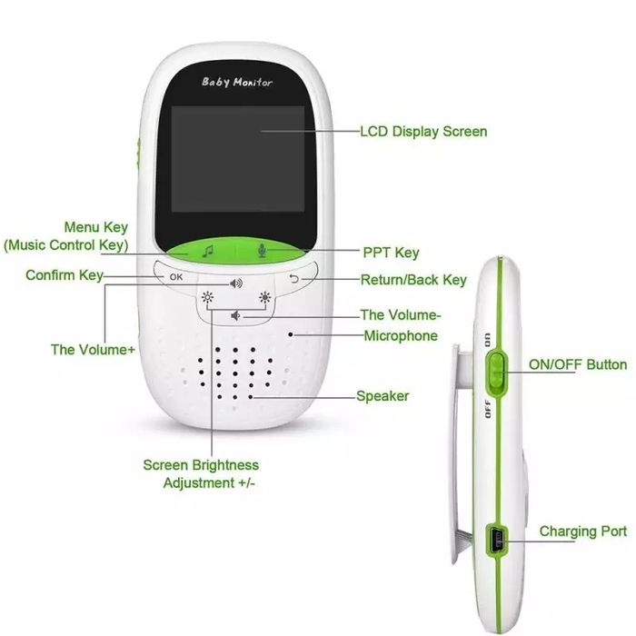 Видеоняня, няня, бебифон, радионяня, babyphone, baby monitor VB602
