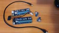 PCI-E Riser 1x - 16x, Qoltec, USB 3.0, версия 009S, SATA, PCI-E 6 pin