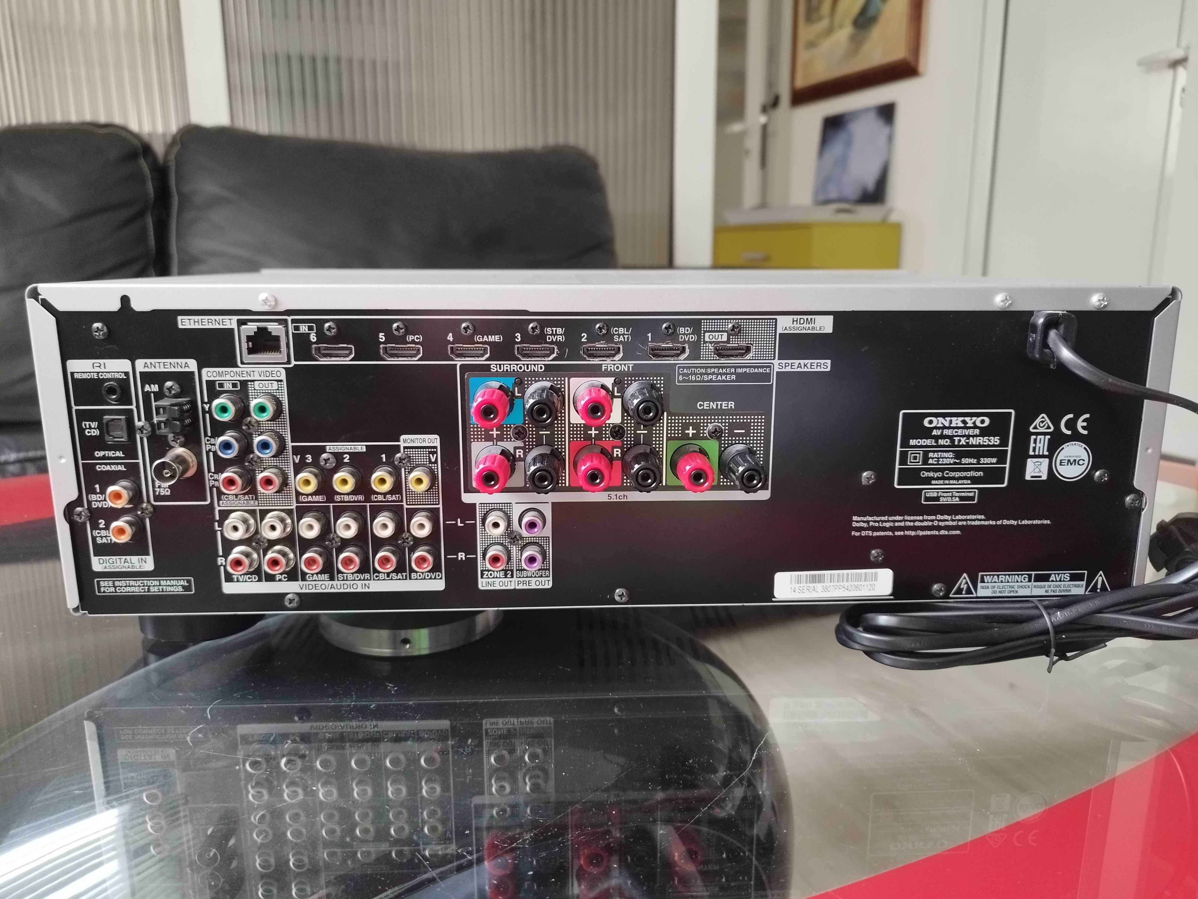 AV Receiver Onkyo TX-NR535  Аудио Видео Ресийвър 4к