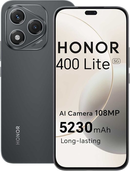 Honor 400 Lite Velvet Black – Nou, Sigilat, 256GB, Dual SIM, 5G