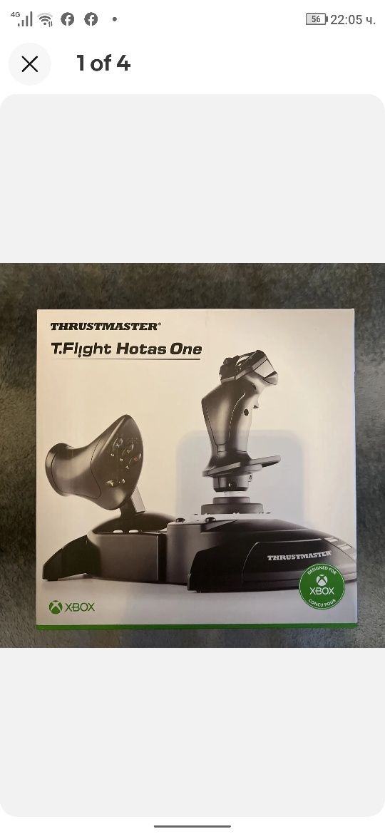 Джойстик Thrustmaster - T.Flight Hotas 4, PC/PS4/PS3/Xbox one черен