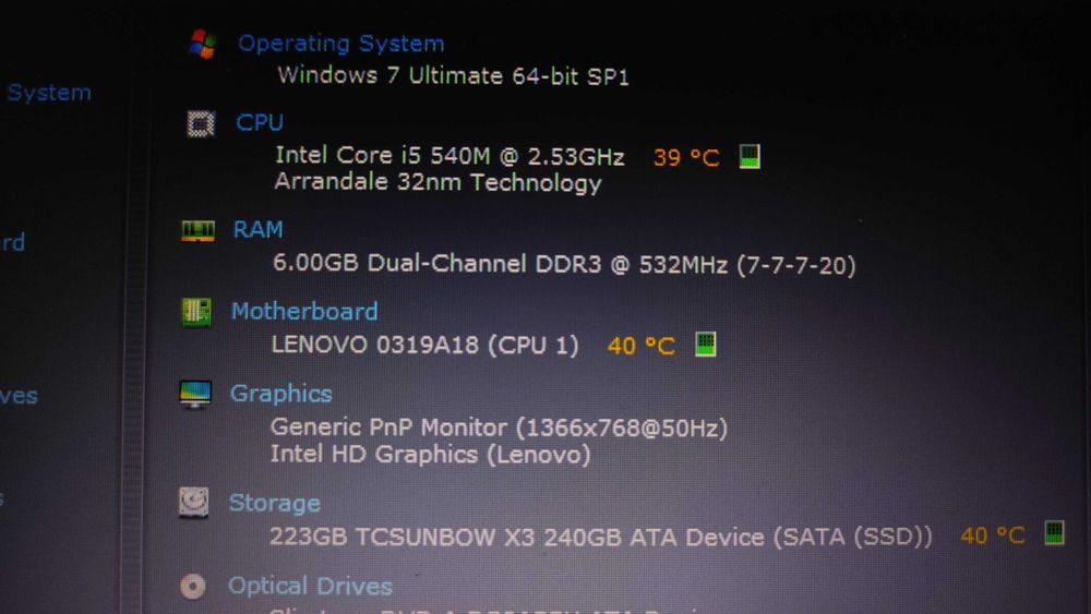 Laptop Lenovo ThinkPad Edge i5