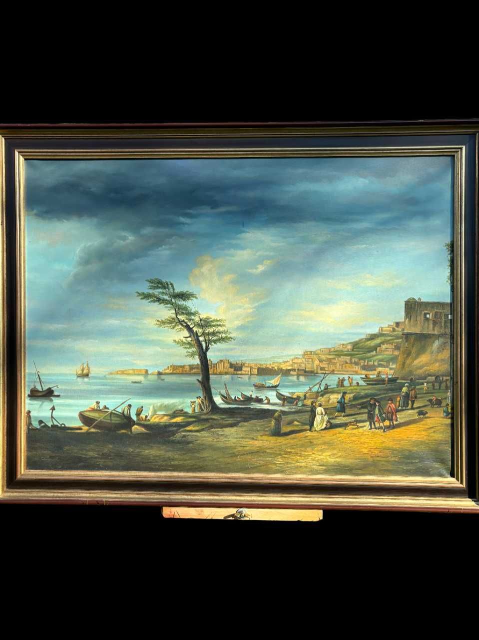 Tablou replica Claude-Joseph Vernet - "Vedere a orașului Napoli"