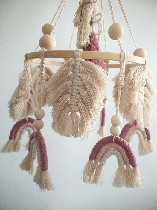 Макраме декорация за бебешка стая | Ръчно изработен подарък | Бохо сти