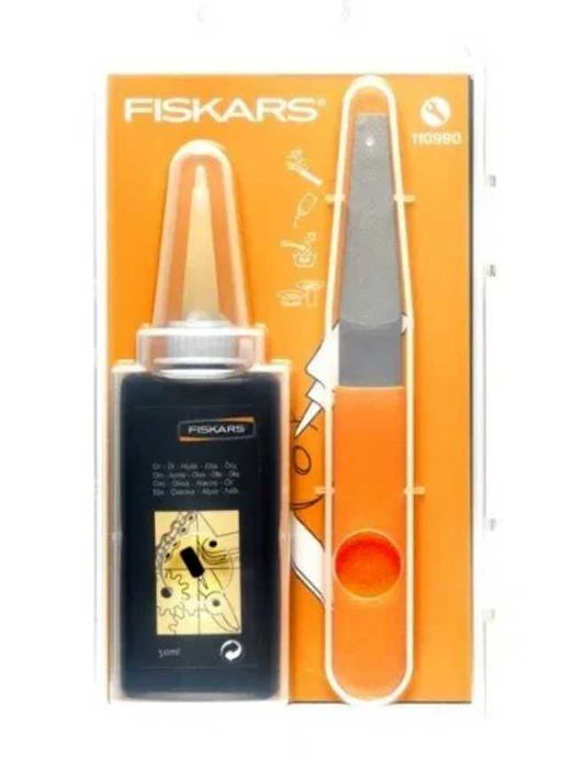 Set ulei și pilă Fiskars pentru întreținere