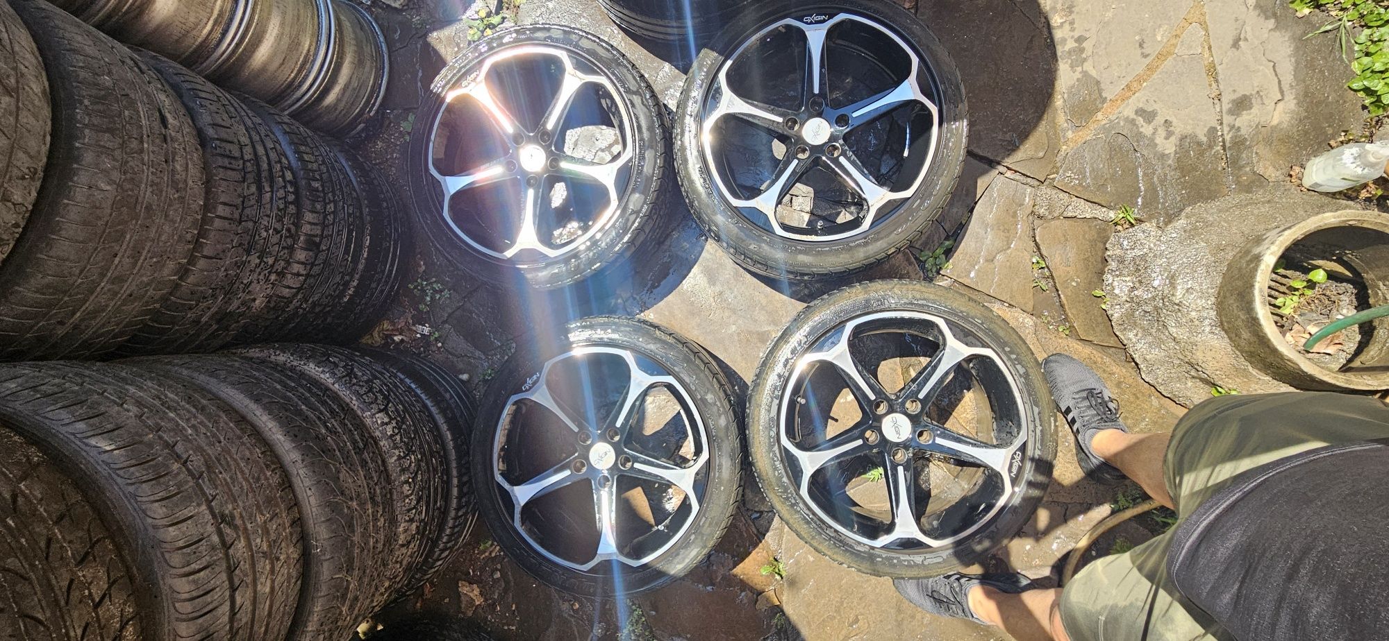 5/114.3/18 hyundai / kia алуминиеви джанти с гуми 560 лв.