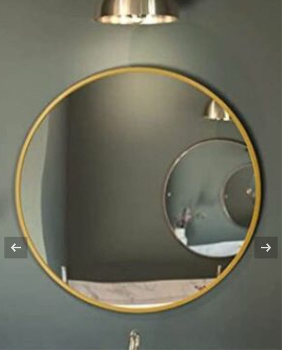 Oglindă cu ramă aurie 80 cm