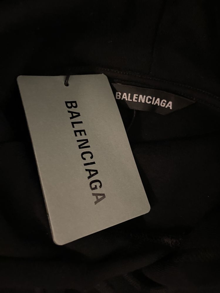 Hanorac Balenciaga, nou, mărimea S, fit oversized, unisex, negru