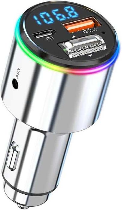 Modulator FM auto Bluetooth 5.1 ,2 porturi, incarcare fast charger