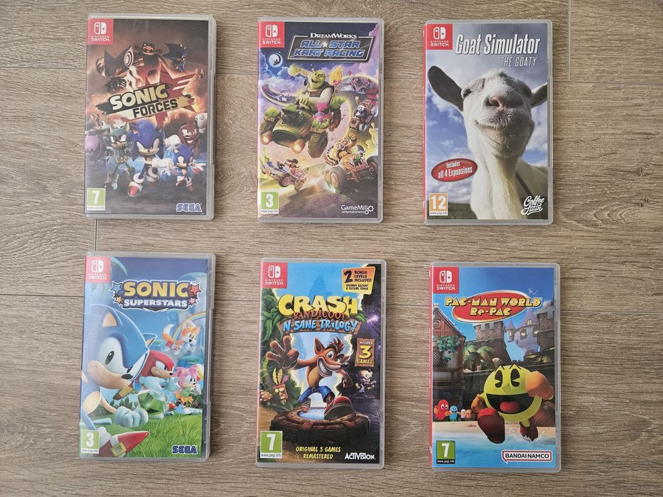 NINTENDO SWITCH + husa protectie + 6 jocuri