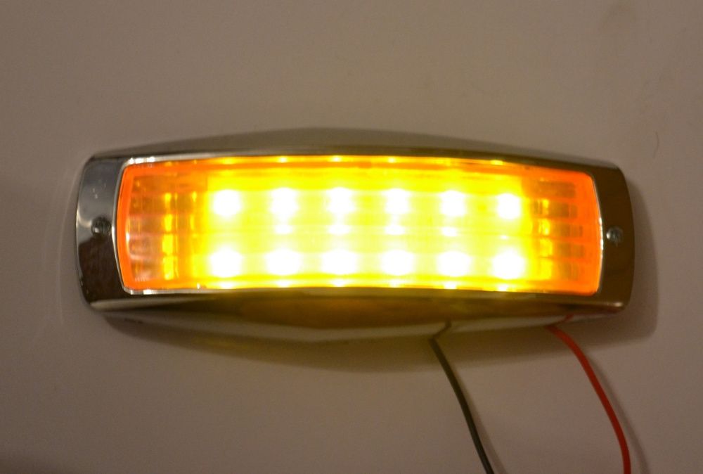 1 бр. ЛЕД LED хромирани габарити с 12 епистар диода, 24V , KP186